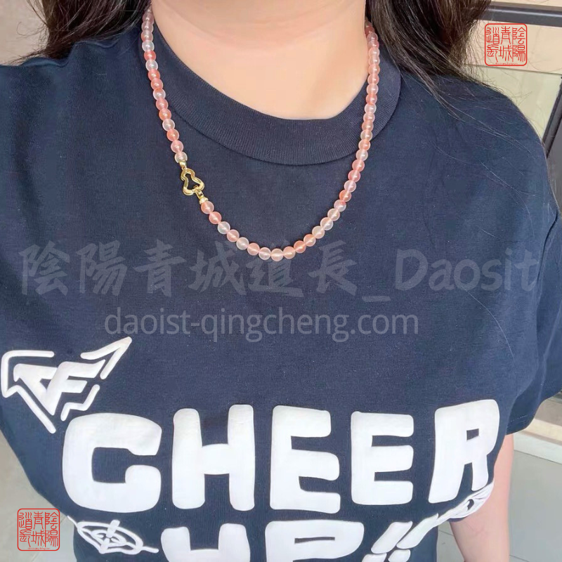 ⭐護主提升魅力⭐平心靜氣,淨化能量-天然冰飄南紅項鍊(女性佩戴)