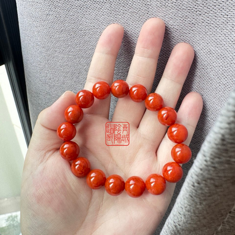 ⭐Everything Goes Well⭐ Enhance Popularity and Luck, Boost Career Fortune, A Must-Have for Leading Ladies - Large Southern Red Original Mine Full-Color Bracelet