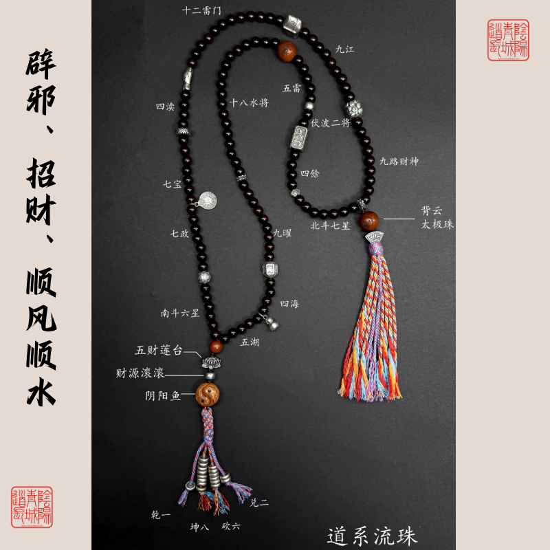⭐道系流珠⭐连接天地神圣力量,心和谐、护佑平安,长生与繁荣-小哥親自設計訂製