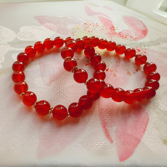 ⭐Good Fortune Ahead⭐ Natural Red Agate Bracelet - Smooth Sailing and Peace of Mind