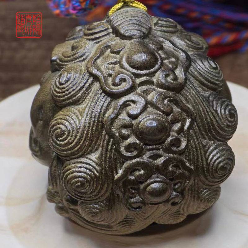 ⭐守財護主⭐金絲楠木金蟾貔貅包包掛件