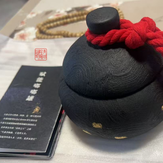 ⭐能量基站-聚寶盆⭐非遗大漆复古工艺首饰重新赋能罐-放小哥的東西，能量補充，長期會變成聚寶盆，吸收周遭的財氣福氣