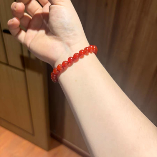 ⭐Good Fortune Ahead⭐ Natural Red Agate Bracelet - Smooth Sailing and Peace of Mind