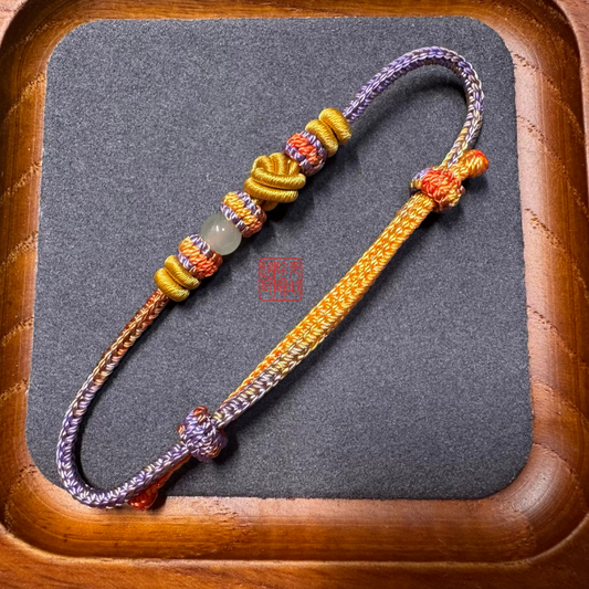 ⭐Fortune Transfer Blessing⭐ Handmade Couple Bracelets with Nine Purple Fire Weaving