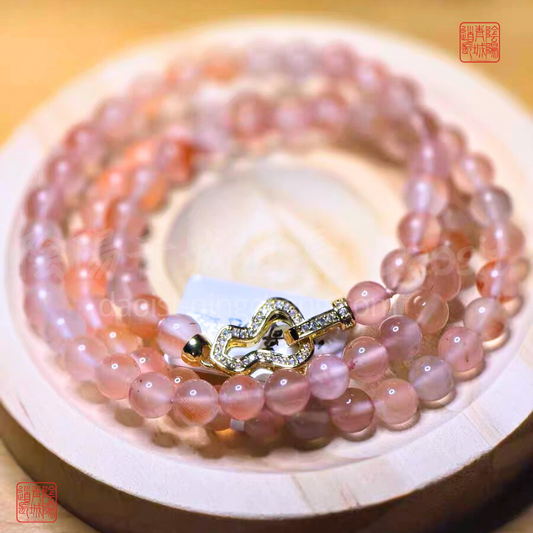 ⭐護主提升魅力⭐平心靜氣，淨化能量-天然冰飄南紅項鍊（女性佩戴）