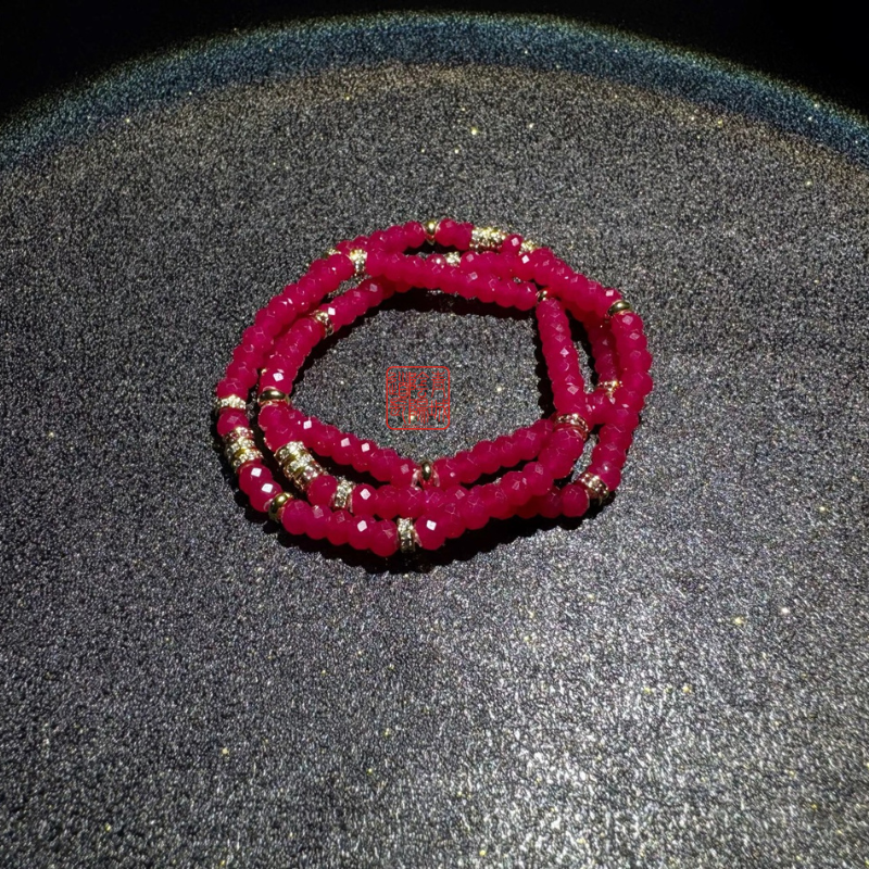 ⭐Enhance Charm and Attract Love⭐ Natural Red Ruby Bracelet (Single Loop) Fits Wrist Size Up to 16.5