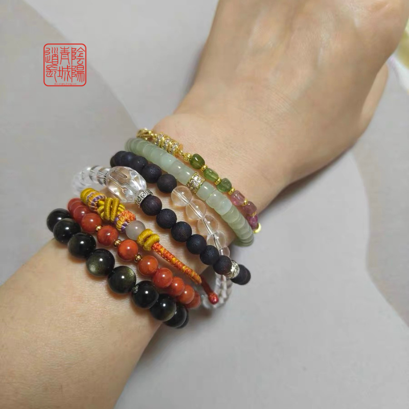 ⭐Xuan Frost Descent⭐ Weak Body and Late Nights - Jiangzhen Incense / Laoshan Sandalwood White Crystal Bracelet