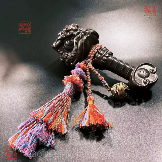 ⭐避邪護體⭐寶寶玩耍波浪鼓手把件,帶鈴鐺